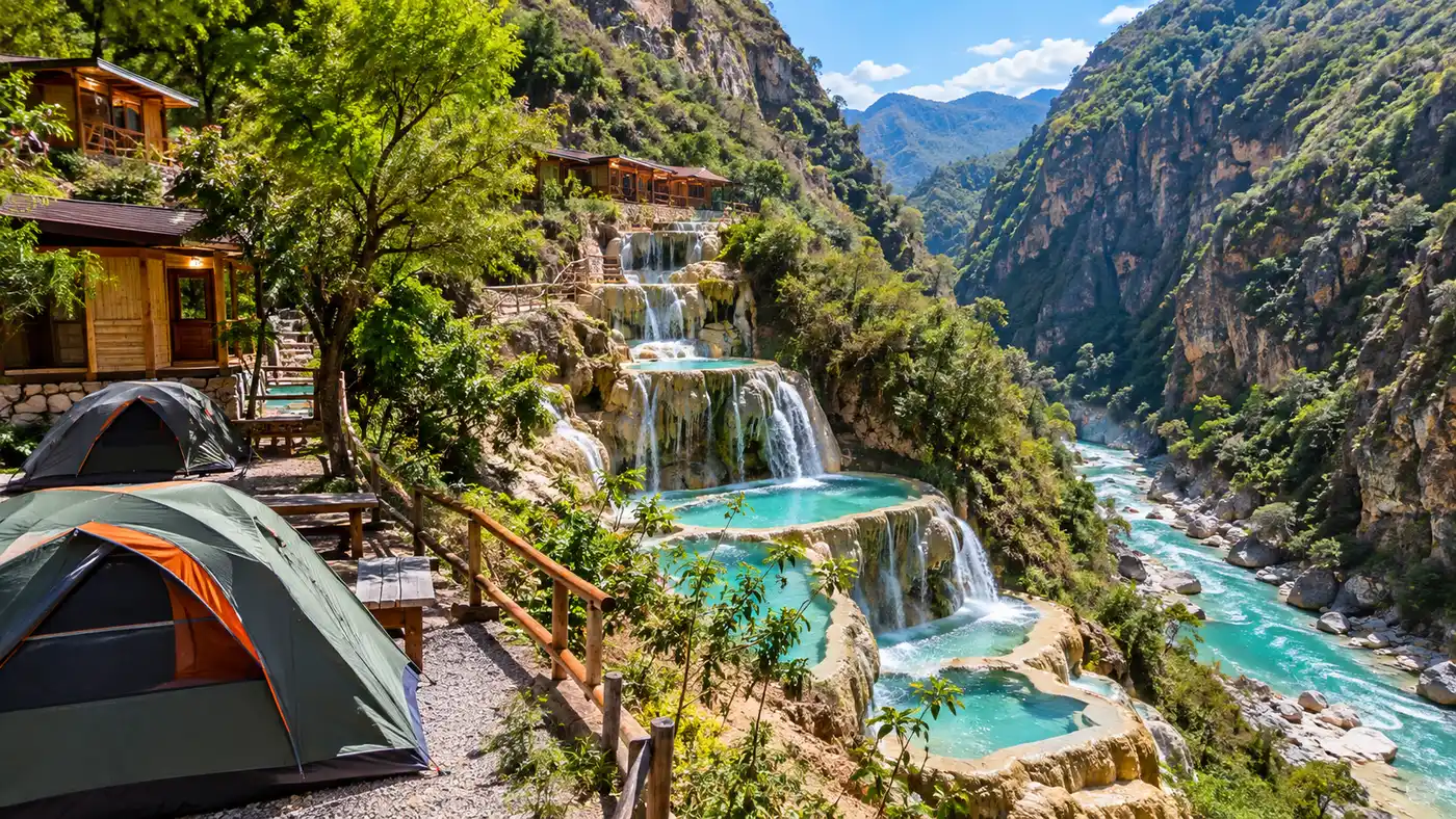 Camping and Cabins at Tolantongo Caves